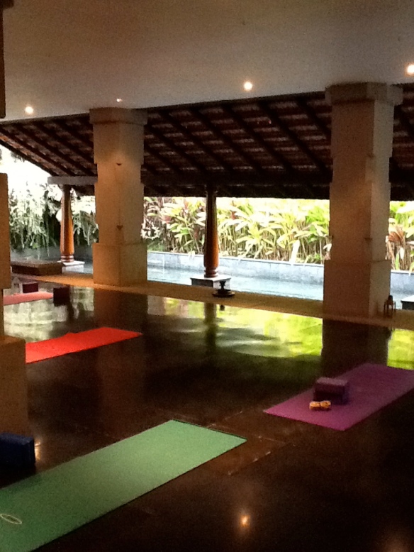 Yoga at the Ayurvedic Center. Serene.